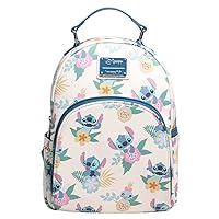 Loungefly x Disney Lilo & Stitch Hawaiian Flowers Stitch and Scrump AOP Backpack