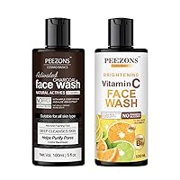 Combo Of Activated Charcoal And Vitamin C Face Wash For All Skin Type Paraben Free - 100 ML