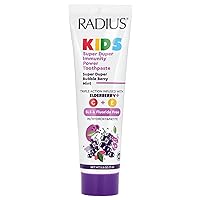 RADIUS Kids Super Duper Immunity Power Toothpaste 2.5 Oz - Super Duper Bubble Berry Mint - Pack of 1