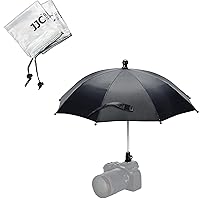 2 Pack Camera Rain Cover + Camera Rain Umbrella：Camera Lens Rain Cover Raincoat Clear Sleeve with DSLR Mirrorless Camera Hot Shoe Umbrella