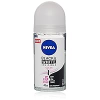 Nivea Invisible for Black & White Clear Roll-On Anti-Perspirant Deodorant 50 ml (Pack of 3)