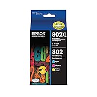 EPSON 802 DURABrite Ultra Ink High Capacity Black & Standard Color Cartridge Combo Pack (T802XL-BCS) Works with WorkForce Pro WF-4720, WF-4730, WF-4734, WF-4740