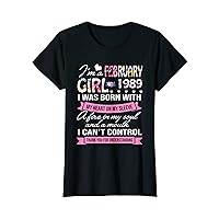 Awesome Since 1989 34th Birthday I'm a February Girl 1989 T-Shirt