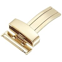 Hadley-Roma Men's 20mm Gold Plated Watch Strap, Color:Gold-Toned (Model: BKL300Y-20MM)