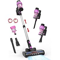 30Kpa Cordless Vacuum Cleaner, 80000 RPM High-Speed Brushless Motor, 7 in 1 Lightweight Stick Vacuum, Rechargeable Electric Broom, V-Shaped Anti-Tangle Roller Brush for Pet Hair Carpet Hard Floor