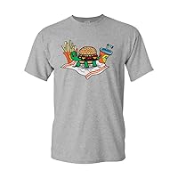 Turtle Burger Funny Humor DT Adult T-Shirt Tee