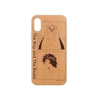Beast Monoko Kumazu and Kyuta Lette Graph Wood iPhone Case Compatible with iPhone 6/6s/7/8/SE [2nd Generation]