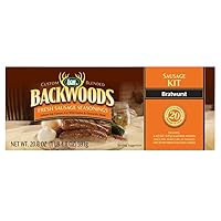 LEM Products Backwoods Bratwurst Fresh Sausage Seasoning Kit, Ideal for Wild Game and Domestic Meat, Seasons Up to 20 Pounds of Meat, 1 Pound, 4.8 Ounce Package