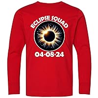 inktastic 2024 Eclipse April 8 Youth Long Sleeve T-Shirt
