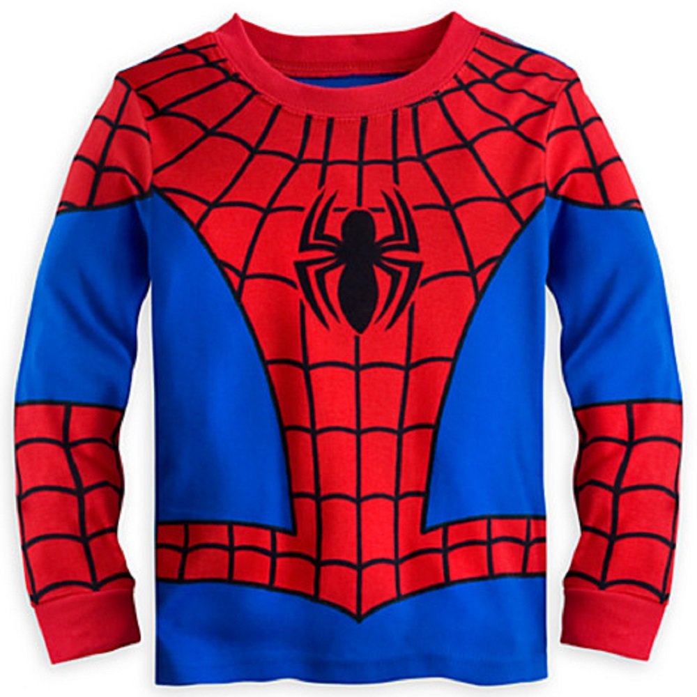 Disney Store Deluxe Spiderman Spider Man PJ Pajamas Boys Toddlers