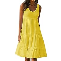 FQZWONG Summer Dresses for Women Casual Vacation Party Dress Sexy Beach Sundresses Elegant Going Out Aesthetic Clothes
