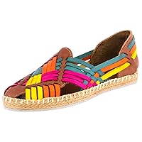 Womens 106 Rainbow Authentic Mexican Huarache Platform Sandals Leather Closed