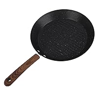 Versatile Round Grill Pan with Non Stick Coating for Breakfast, Grilling Frying Flat Bottom Design for Even Cooking Universal Fit for All Stovetops