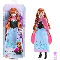 Mattel Disney Frozen Anna Magical Color-Change Skirt Fashion Doll, Inspired Disney Movie, Posable