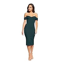 Dress the Population Women's Bailey Off The Shoulder Sweetheart Bodycon Midi Sheath Dress