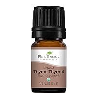 Thyme Thymol Organic Essential Oil 5 mL (1/6 oz) 100% Pure, Undiluted, Therapeutic Grade