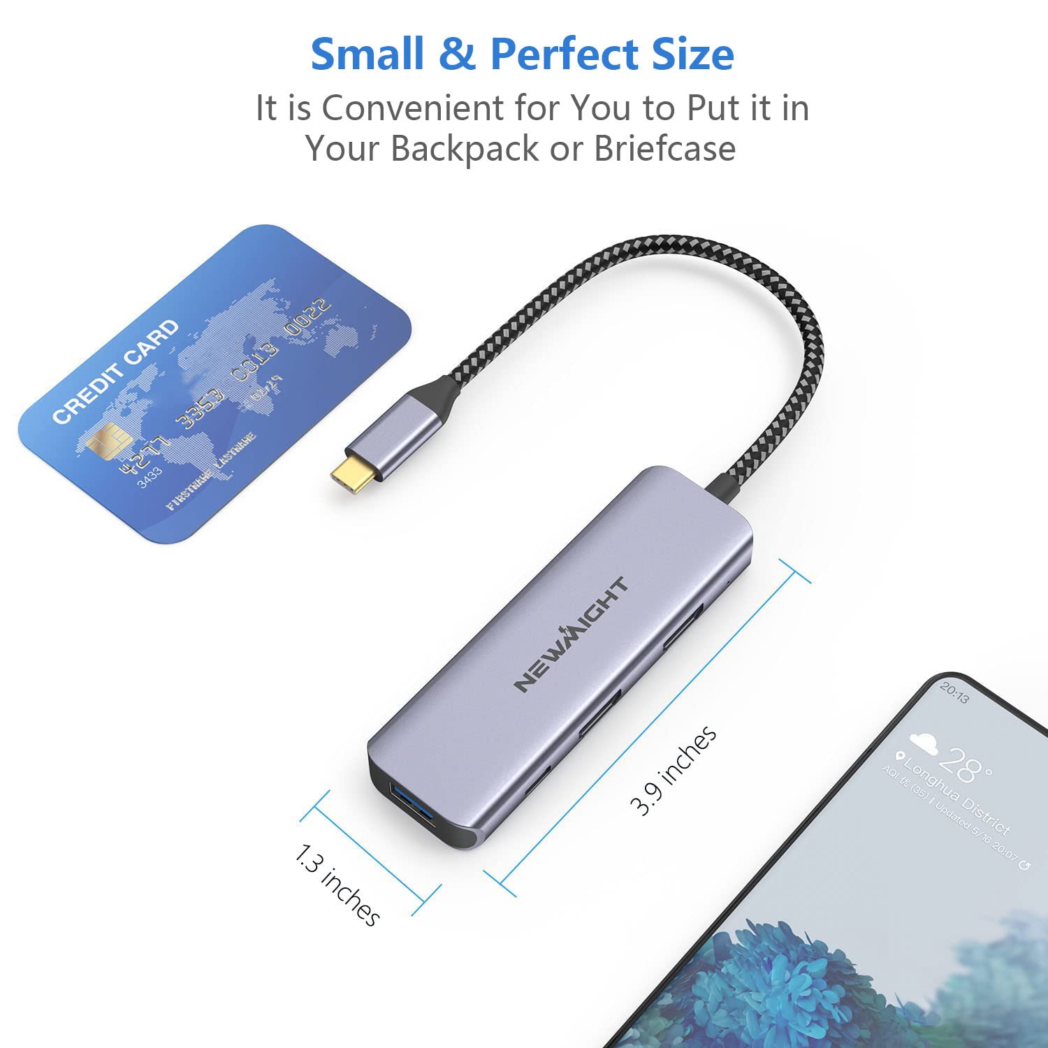 HDMI Adapter for Dual Monitors, Newmight 4 in 1 USB C to Dual HDMI Adapter with 100W Power Delivery, USB Data Transfer, HDMI to USB C Adapter with 2 HDMI 4K for MacBook, Dell and Other Type C Devices