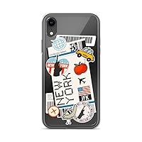 iPhone XR Case | New York Ticket iPhone XR Cases | Shockproof Anti-Scratch Clear Boarding Pass NYC Case | TPU Bumper Protective Case Cover for Apple iPhone XR Case