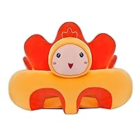 Naisicore Baby Sitting Chair Cover, 21.6inch Cute Chick Shaped Baby Floor Seat Cover, Learn to Sit Lounger Covers for Infants Toddler Sitting Chair (Only Cover, No Filling)