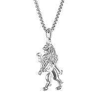 Bulova Men's Jewelry Crest of Bohemia Necklace in Rhodium Plated Stering Silver with Round Box Link Chain Style:BVP1015-WSNA