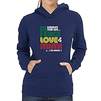 Personalized Simplify Your Life. Peace, Love & (. I'm) Add Any Name Women Hoodie