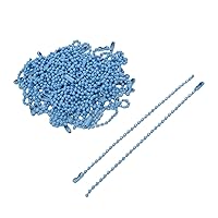 50Pcs Ball Beads Chain, Bulk Tag Metal Chain, 4.72 Inch Metal Chain Necklace Bulk with Connectors for Hanging Christmas Decoration Jewelry Making Tags Craft Projects,Blue