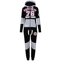 Girls Tracksuit Brooklyn 76 New York Print Hoodie with Joggers Jogging Suit Sweatpants Activewear Set Age 5-13