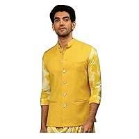 Elina fashion Men's Indian Nehru Jacket || Printed Bandhgala Jodhpuri Sleeve Less ONLY Waistcoat