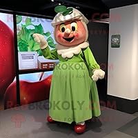 Apple mascot costume character dressed with a A-Line Skirt and Anklets