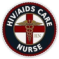 HIV Aids Care Nurse RN Oval Circle Shape Physician Decal Sticker Car Truck Window SUV Boat Motorcycle Bumper