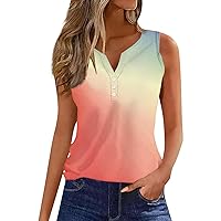 Womens Tops Dressy Casual 2024 Short Sleeve V Neck Button Comfy Summer Trendy Fashion Business Loose T-Shirts Blouse