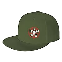 All-Hail-Satan-Baphomet-Satanic-and-Occult Flat Bill Hats for Men Women Adjustable Trucker Hat