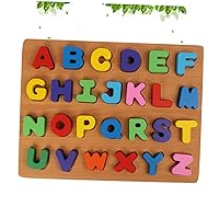 ERINGOGO 26 Alphabet Puzzle Board Blocks Matching Game Matching Puzzle Game ABC Learning Blocks Board ABC Puzzles Board Letters ABC Puzzles Toy Number Cognitive Board Child Wooden
