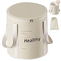 Feet Massagers Foldable Bathroom with lid with Portable Zip That soakes The Heat from The Bathtub Bathtub Without The Homeless Home Slide, Champagne