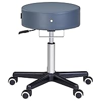 Glider Ergonomic Round Swivel Adjustable Rolling Hydraulic Stool in Royal Blue Barber Dental Chair for Therapist, Clinic, Tattoo, Spas, Beauty, Lash, Salons, Home, Studio, Office