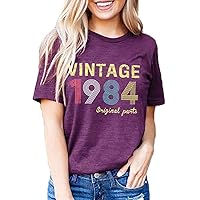 Vintage 1984 Original Parts Shirt Tops for Women 40th Birthday Gifts T Shirts 1984 40th Birthday Party Ideas Tee Shirts