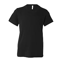 Bella + Canvas Youth Jersey Short-Sleeve T-Shirt S BLACK