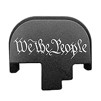 Laser Engraved Rear Butt Cover Back Plate for Smith & Wesson M&P M2.0 9mm/.40 Cal/45 ACP Full Size ONLY - We The People Txt