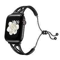 Stainless Steel Watch Bands Compatible with Apple Watch 38/40mm 42/44mm iWatch SE Series 6/5/4/3/2/1 Series, Dressy ​Bangle Bracelet for Women,