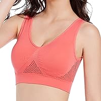 Breathable Cool Liftup Air Bra, 2024 Padded Sports Bra for Women, Womens Comfortable Bras No Underwire Full Support Bras