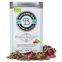 Peaceful Pregnancy Tea, Red Raspberry Leaf Tea that is a Nourishing and Safe Prenatal Tea for your First Trimester Through Third Trimester - 30 Servings, 2.5 oz