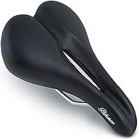 Bikeroo Oversized Bike Seat - Peloton Seat Cushion - Bicycle Saddle Replacement - Wide Cushioned Comfortable Seat for Men & Women - Compatible with Exercise, Road, and Stationary Bikes