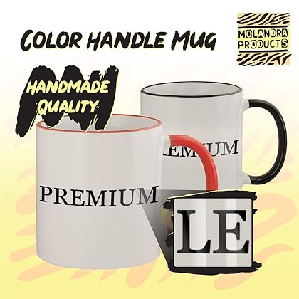 Molandra Products Shuffleboard King - 11oz Ceramic Colored Rim & Handle Coffee Mug, Black