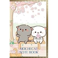 Peach and Goma Mochi Cat Notebook: - Letter Size 6 x 9 inches, 110 journal ruled pages: Peach and Goma Mochi Cat siiting under Sakura tree, Peach drink milk