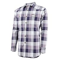 FR Shirts for Men | Plaid Flame Resistant Shirt Metal Buttons | NFPA2112 Fire Retardant Welding Shirt