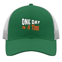 One Day at A Time Womens Golf Hat Funny Caps for Womens Sports Hat Adjustable Baseball Cap Men