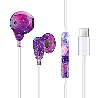 Coolden for Type-C in-Ear Earbuds with Microphone Volume Control&Support Call HiFi Stereo USB C Headphones, Wired Earphones Compatible with Samsung Galaxy Z Flip 4/ Z Flip 3/ Z Flip 5, Colorful