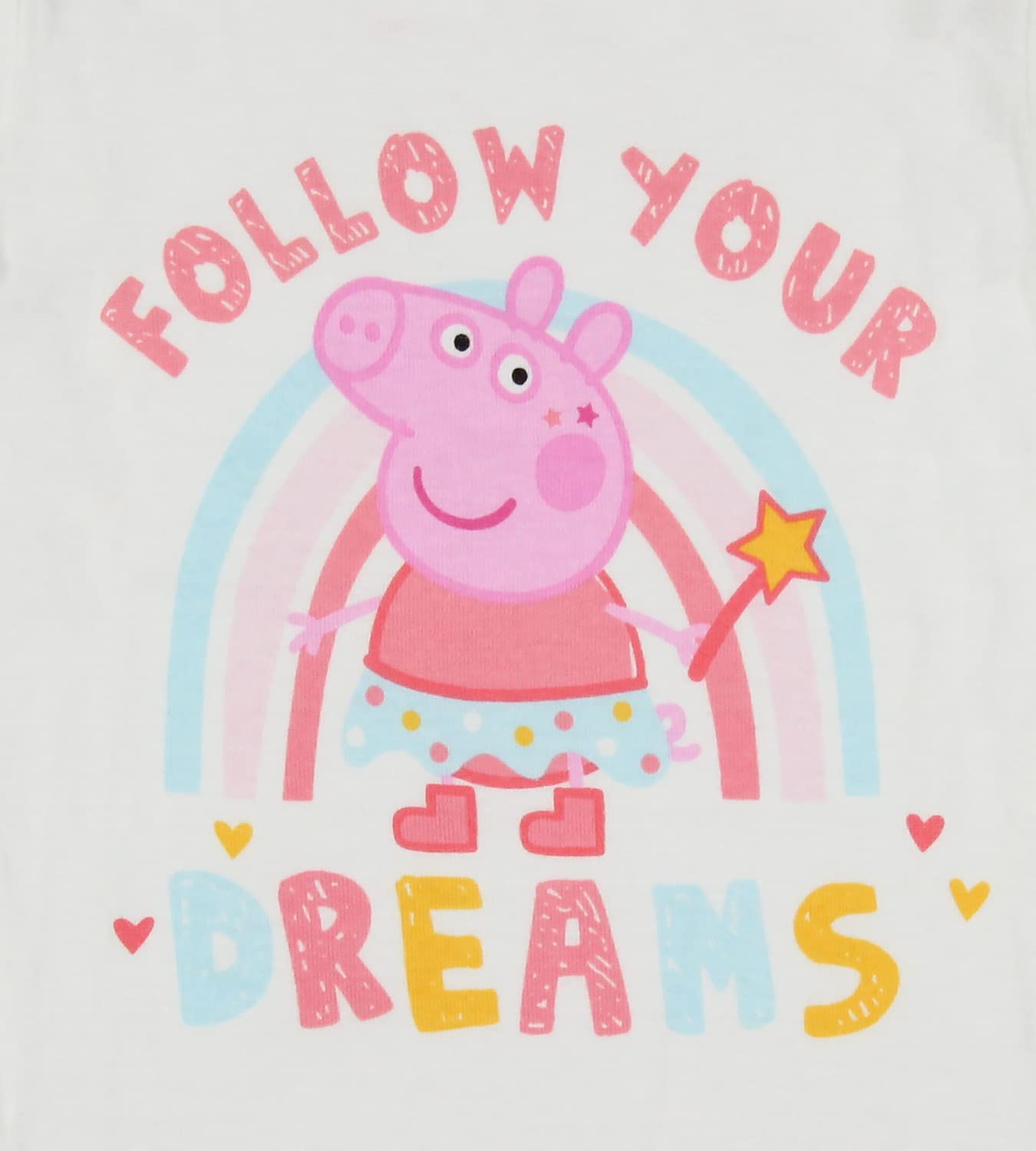 Peppa Pig Pajamas Toddler Girls Follow Your Dreams 2 Piece Kids Pajama Set