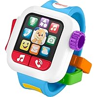 Fisher-Price Laugh & Learn Time to Learn Smartwatch, Early Role-Play Toy with Music and Lights for Baby and Toddlers