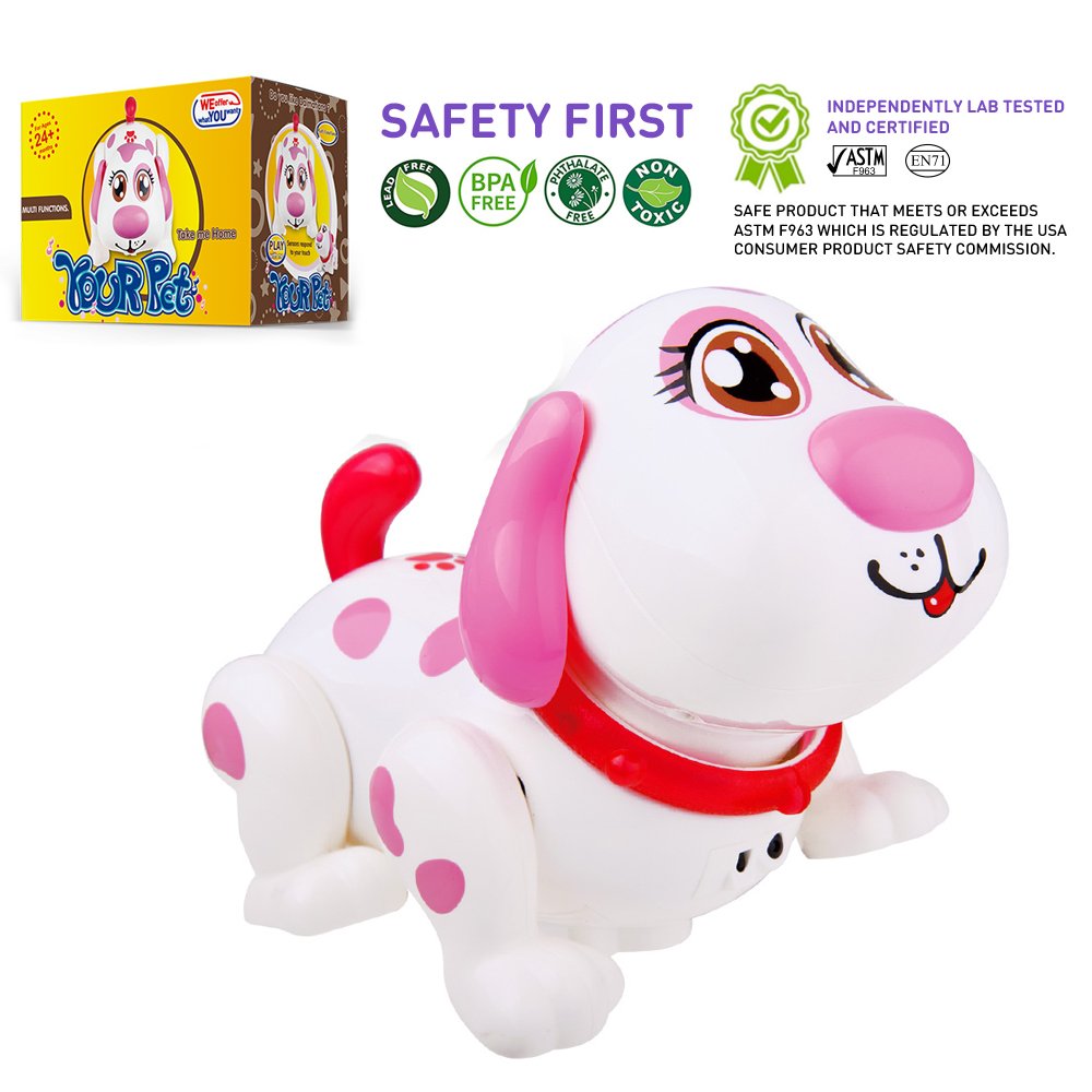 WEofferwhatYOUwant Electronic Pet Dog - Original Batteries Included Interactive Puppy Robot Helen Responds to Touch, Walking, Chasing and Fun Activities (Dog Helen)